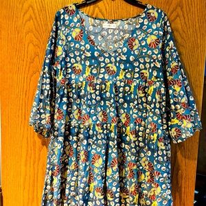 NATURAL LIFE Bohemian Cotton Floral Dress- like new